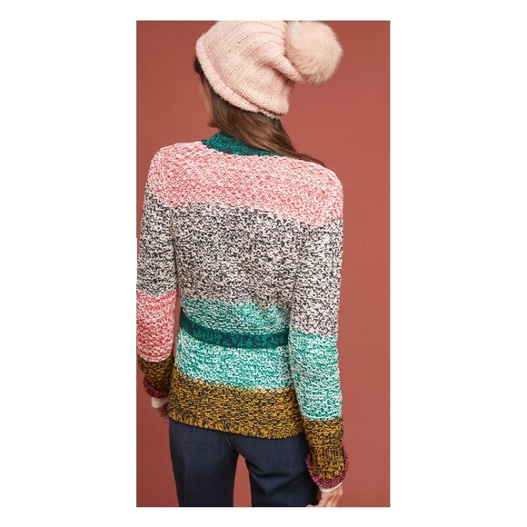 NWT Anthropologie Maeve Belted Harmony Cardigan Colorblock S - Picture 4 of 12